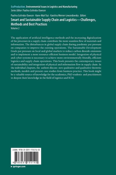 Produktbild: Smart and Sustainable Supply Chain and Logistics &mdash; Challenges, Methods and Best Practices