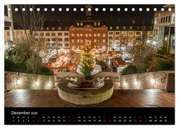 Produktbild: Pirmasens bei Nacht (Tischkalender 2026 DIN A5 quer), CALVENDO Monatskalender