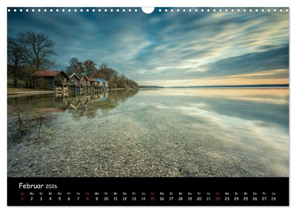 Produktbild: silent minutes - Lichtstimmungen im 5-Seen-Land (Wandkalender 2026 DIN A3 quer), CALVENDO Monatskalender