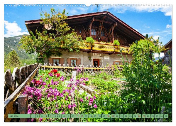 Produktbild: Historische Bauernh&auml;user im Tiroler Leutaschtal (Wandkalender 2026 DIN A2 quer), CALVENDO Monatskalender