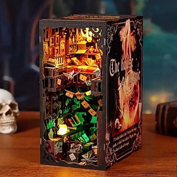 Produktbild: FiguredArt SL08- DIY Book Nook, Magische H&ouml;hle, Puzzle 334 Teile, Miniatur-Diorama