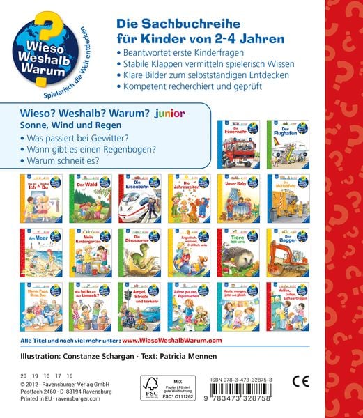 Sonne, Wind und Regen / Wieso? Weshalb? Warum? Junior Bd. 47