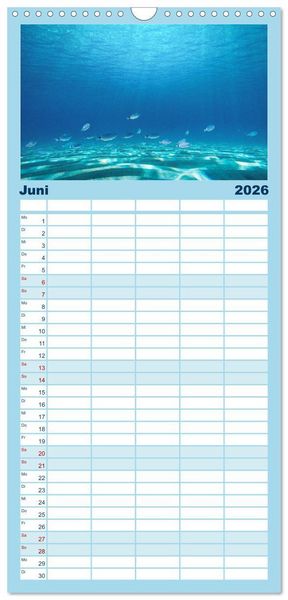 Produktbild: Familienplaner 2026 - Sardinien - Karibik des Mittelmeers mit 5 Spalten (Wandkalender, 21 x 45 cm) CALVENDO