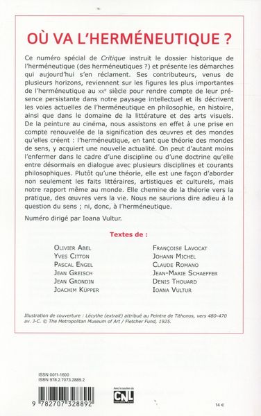 Produktbild: Revue critique 817 818 ou va l'herm