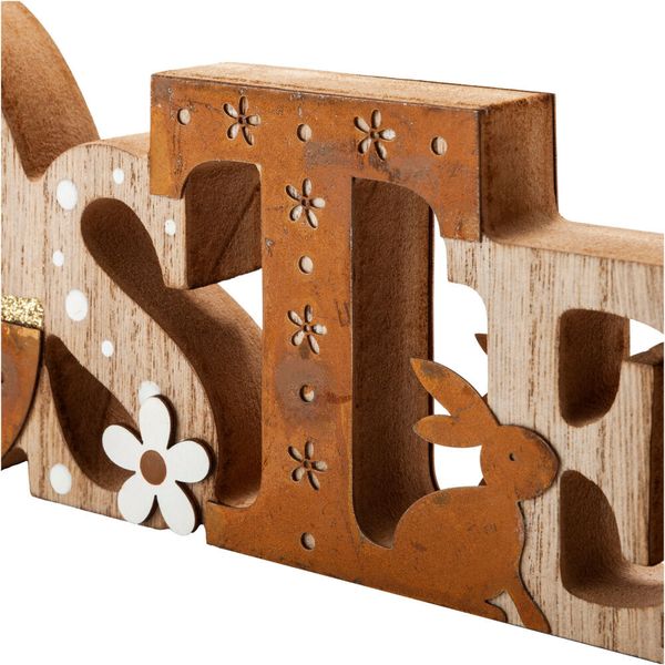 Deko-Schriftzug "Ostern Natur" aus Holz
