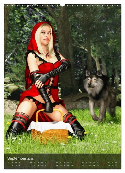 Produktbild: M&auml;rchenhafte Pin Ups (hochwertiger Premium Wandkalender 2026 DIN A2 hoch), Kunstdruck in Hochglanz