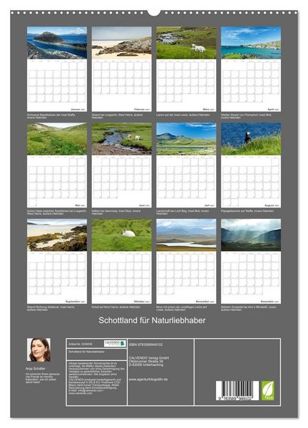 Produktbild: Schottland f&uuml;r Naturliebhaber (hochwertiger Premium Wandkalender 2027 DIN A2 hoch), Kunstdruck in Hochglanz