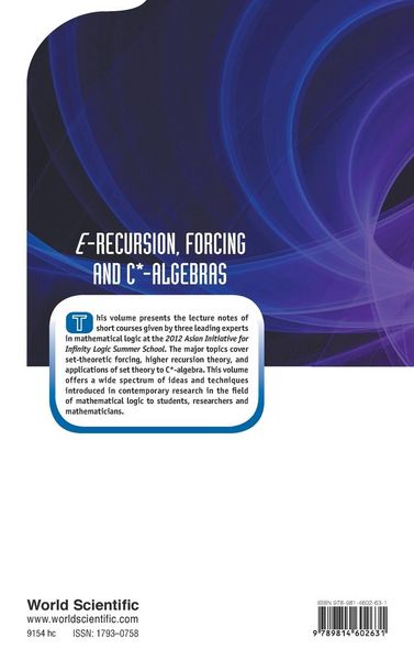 Produktbild: E-RECURSION, FORCING AND C*-ALGEBRAS