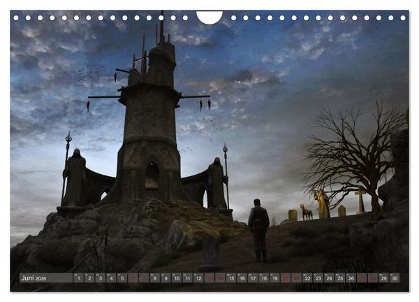 Produktbild: Helden, Drachen und Magie (Wandkalender 2026 DIN A4 quer), CALVENDO Monatskalender
