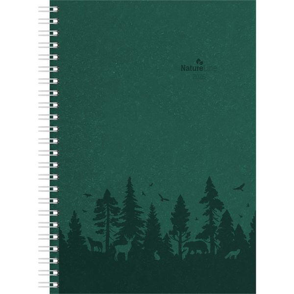 Produktbild: Wochenplaner Nature Line Forest 2026 - Taschen-Kalender A5 - 1 Woche 2 Seiten - Ringbindung - 128 Seiten - Umwelt-Kalender - mit Hardcover - Alpha Edi