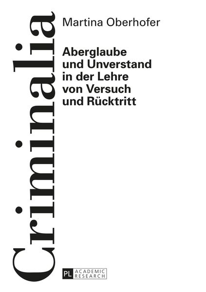 Produktbild: Aberglaube und Unverstand in der Lehre von Versuch und Ruecktritt