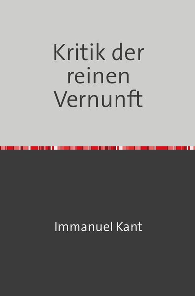 Produktbild: Kritik der reinen Vernunft