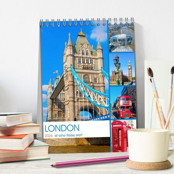 Produktbild: London ist eine Reise wert (Tischkalender 2026 DIN A5 hoch), CALVENDO Monatskalender