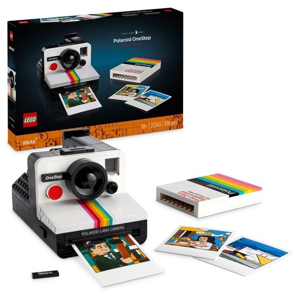 LEGO® Ideas Polaroid OneStep SX-70 Sofortbildkamera (21345); Geschenk für Kamerafans