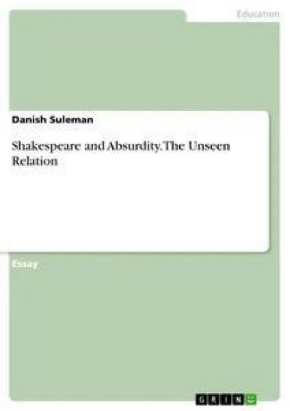 Produktbild: Shakespeare and Absurdity. The Unseen Relation