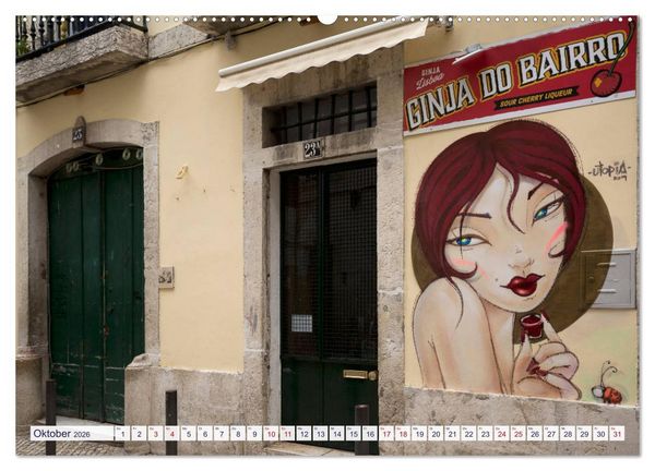 Produktbild: LISSABON GRAFFITI (Wandkalender 2026 DIN A2 quer), CALVENDO Monatskalender
