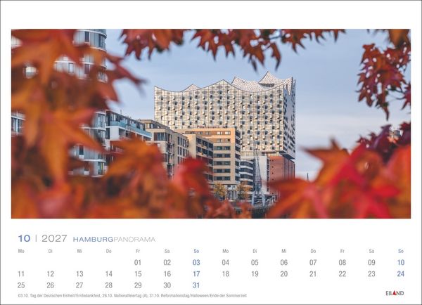 Produktbild: Hamburg Panorama-Postkartenkalender 2027