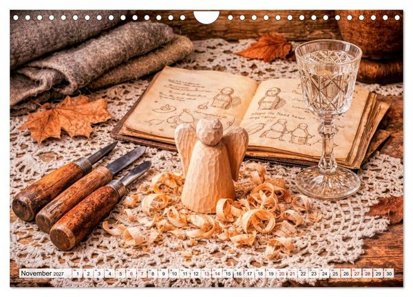 Produktbild: Alte Handwerksk&uuml;nste - Sticken, Backen, Schneidern und Traditionen (Wandkalender 2027 DIN A4 quer), CALVENDO Monatskalender