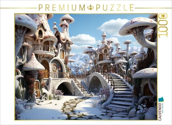 Produktbild: CALVENDO Puzzle Januar Pilzhaus | 1000 Teile Lege-Gr&ouml;&szlig;e 64x48cm Foto-Puzzle f&uuml;r gl&uuml;ckliche Stunden