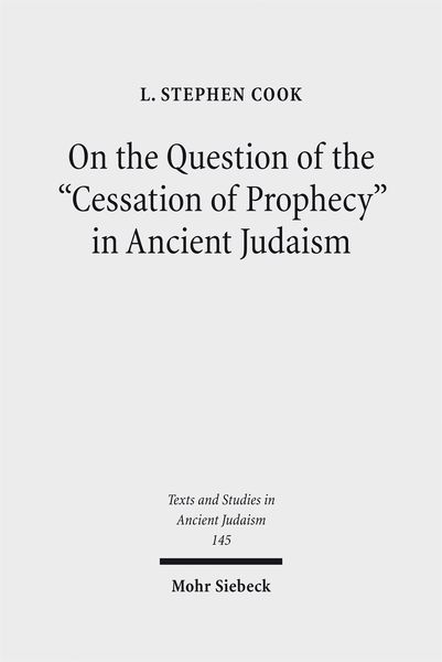 Produktbild: On the Question of the "Cessation of Prophecy" in Ancient Judaism
