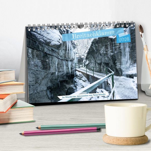 Produktbild: Breitachklamm im Wandel der Jahreszeiten (Tischkalender 2026 DIN A5 quer), CALVENDO Monatskalender
