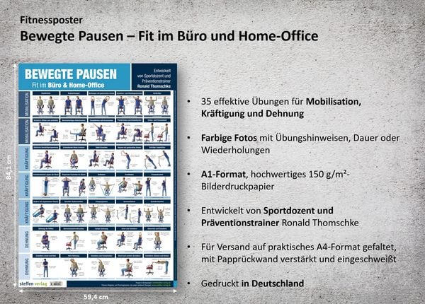 Produktbild: Fitnessposter Bewegte Pausen