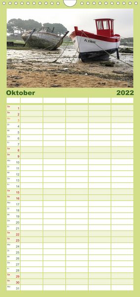 Produktbild: Familienplaner Sehnsucht Bretagne (Wandkalender 2022 , 21 cm x 45 cm, hoch)