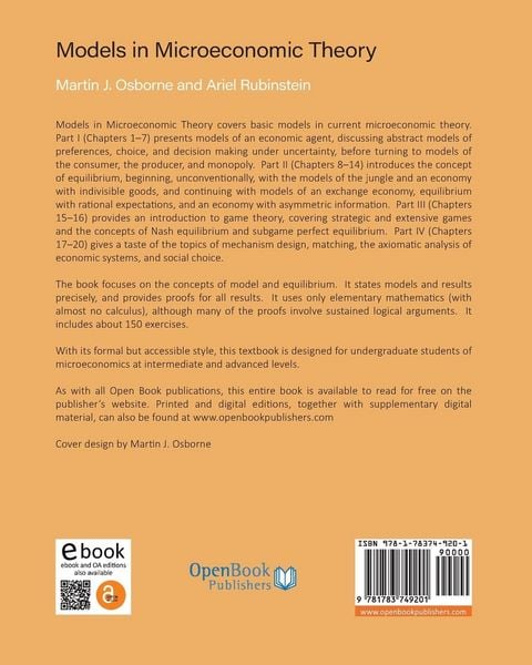 Produktbild: Models in Microeconomic Theory