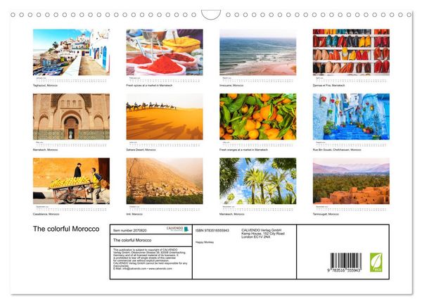 Produktbild: The colorful Morocco (Wall Calendar 2026 DIN A3 landscape), CALVENDO 12 Month Wall Calendar
