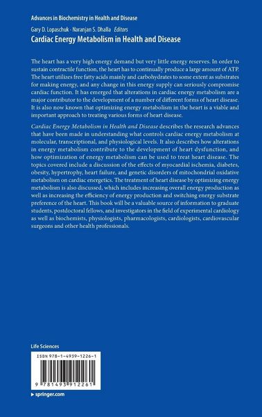Produktbild: Cardiac Energy Metabolism in Health and Disease