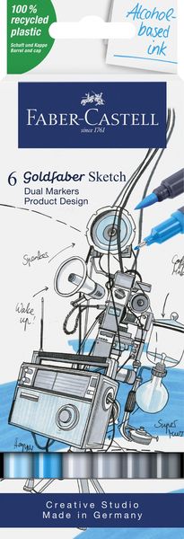 Produktbild: Faber-Castell Goldfaber Sketch Marker Produktdesign 6er Set