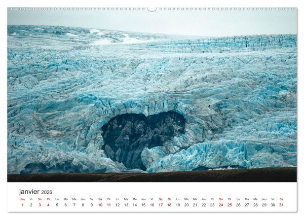 Produktbild: L'&eacute;t&eacute; sur les &icirc;les Svalbard (Calendrier mural 2026 DIN A2 vertical) calendrier de bureau