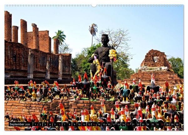 Produktbild: Ayutthaya - Thailands alte Hauptstadt (Wandkalender 2026 DIN A2 quer), CALVENDO Monatskalender
