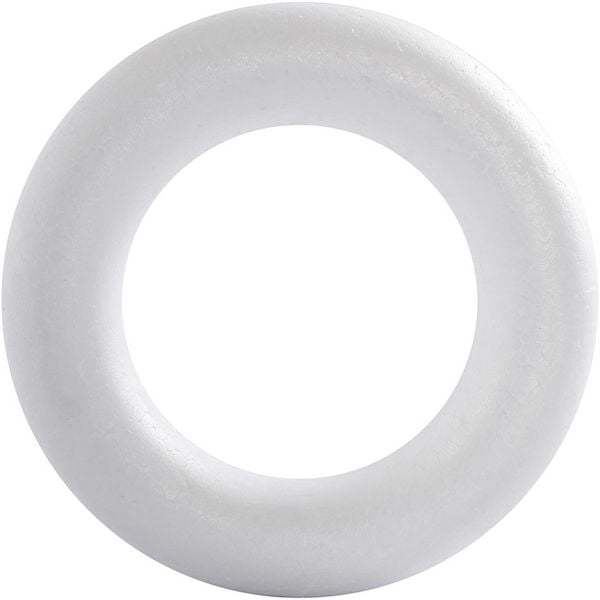 Produktbild: Creativ Company Ring, Gr&ouml;&szlig;e 21,5 cm, Dicke 45 mm, Wei&szlig;, 1 Stk