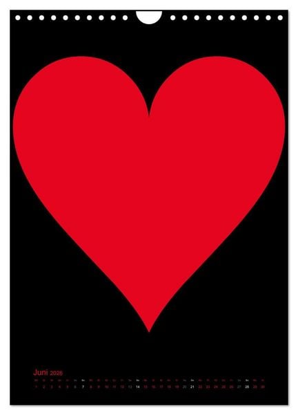 Produktbild: Foto- und Bastelkalender &bdquo;LIEBE&ldquo; in der Farbe Schwarz (Wandkalender 2026 DIN A4 hoch), CALVENDO Monatskalender