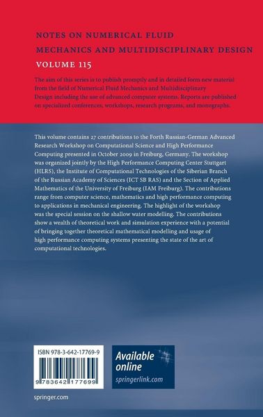 Produktbild: Computational Science and High Performance Computing IV