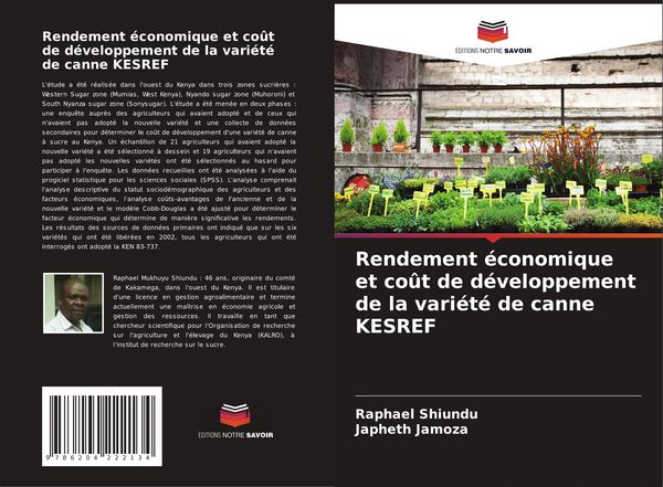 Produktbild: Rendement &eacute;conomique et co&ucirc;t de d&eacute;veloppement de la vari&eacute;t&eacute; de canne KESREF