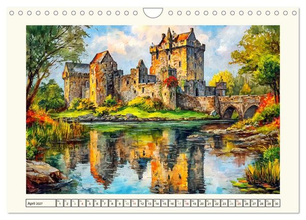 Produktbild: Irland. K&uuml;nstlerische Aquarelle zwischen K&uuml;ste und Hochland (Wandkalender 2027 DIN A4 quer), CALVENDO Monatskalender
