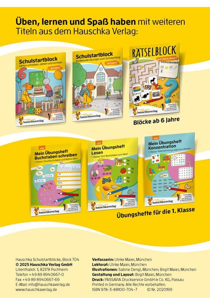 Produktbild: Schulstart-Block ab 6 Jahre &ndash; Buchstaben schreiben lernen
