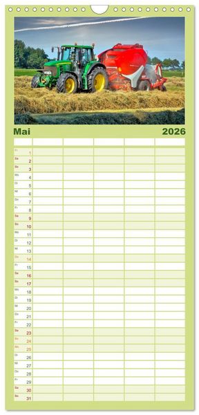 Produktbild: Familienplaner 2026 - Landwirtschaft - die Zukunft ist digital mit 5 Spalten (Wandkalender, 21 x 45 cm) CALVENDO