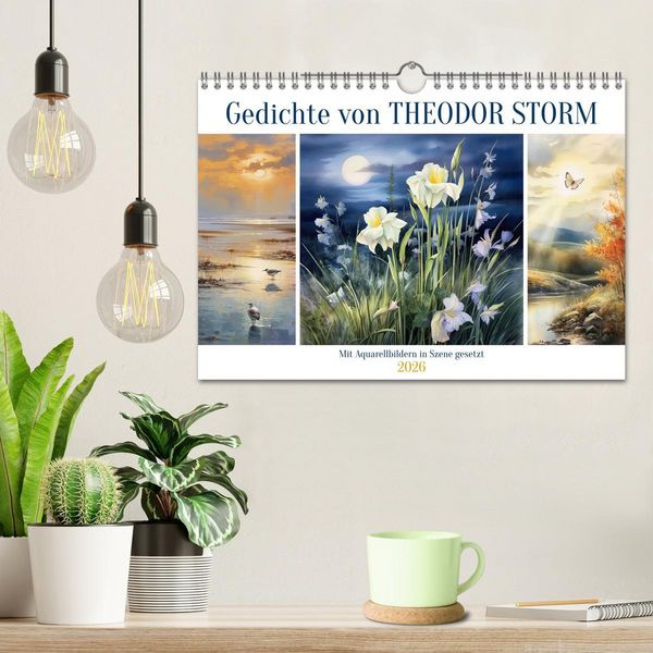 Produktbild: Gedichte von Theodor Storm (Wandkalender 2026 DIN A4 quer), CALVENDO Monatskalender