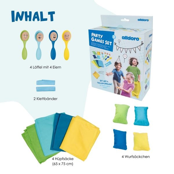 Produktbild: alldoro - 4 in 1 Kindergeburtstag Party Set