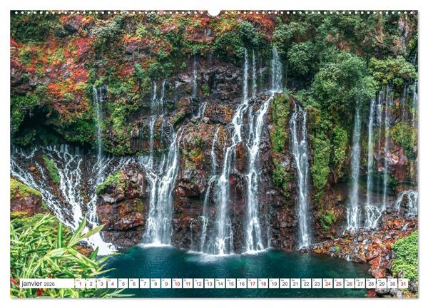 Produktbild: &Icirc;le de la R&eacute;union - Le paradis fran&ccedil;ais dans l'oc&eacute;an Indien (Calendrier mural 2026 DIN A2 vertical), CALVENDO calendrier mensuel