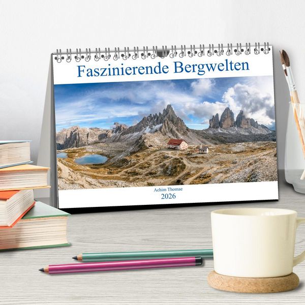 Produktbild: Faszinierende Bergwelten (Tischkalender 2026 DIN A5 quer), CALVENDO Monatskalender