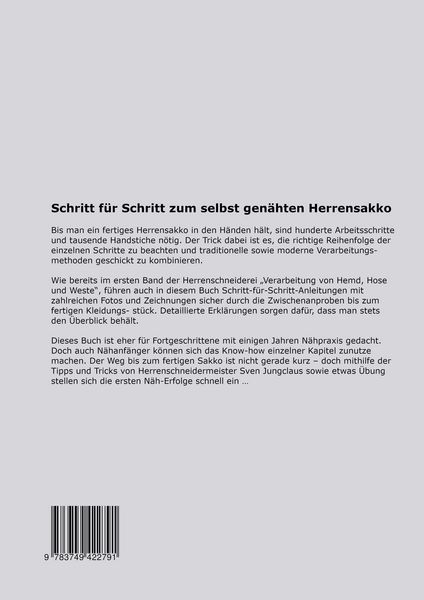 Produktbild: Handbuch der Herrenschneiderei, Band 2 - Die Verarbeitung des Sakkos
