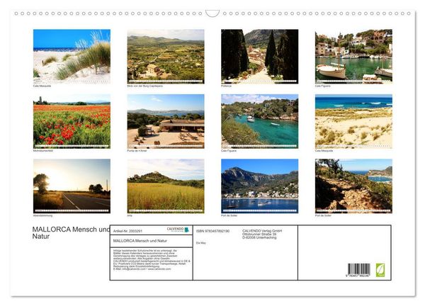 Produktbild: MALLORCA Mensch und Natur (Wandkalender 2026 DIN A2 quer), CALVENDO Monatskalender