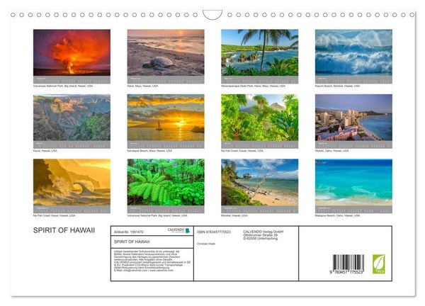 Produktbild: SPIRIT OF HAWAII (Wandkalender 2026 DIN A3 quer), CALVENDO Monatskalender