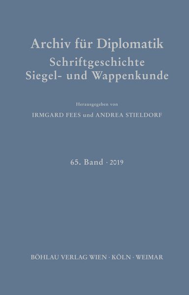 Produktbild: Archiv f&uuml;r Diplomatik, Schriftgeschichte, Siegel- und Wappenkunde
