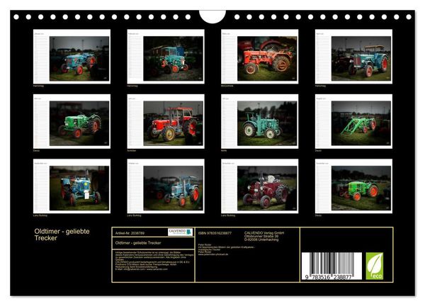 Produktbild: Oldtimer - geliebte Trecker (Wandkalender 2026 DIN A4 quer), CALVENDO Monatskalender