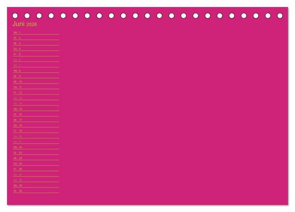 Produktbild: Bastel-Geburtstagskalender pink / Geburtstagskalender (Tischkalender 2026 DIN A5 quer), CALVENDO Monatskalender